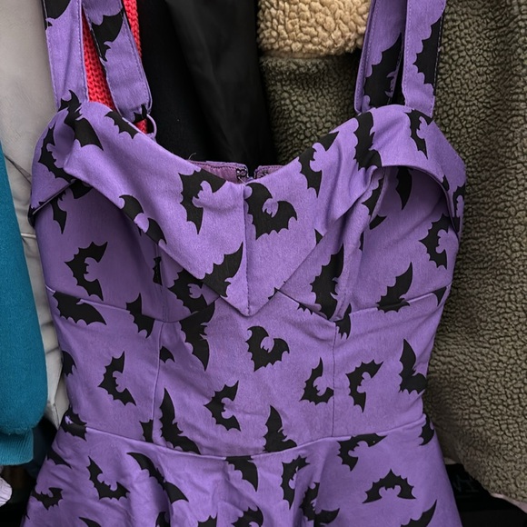 NWT Vixen Purple Maneater Swing Dress Bat Print XS - Picture 4 of 6
